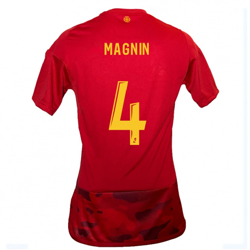 Danxen Women Mathis Magnin #4 Red Yellow Home Jersey 2025/26 T-Shirt