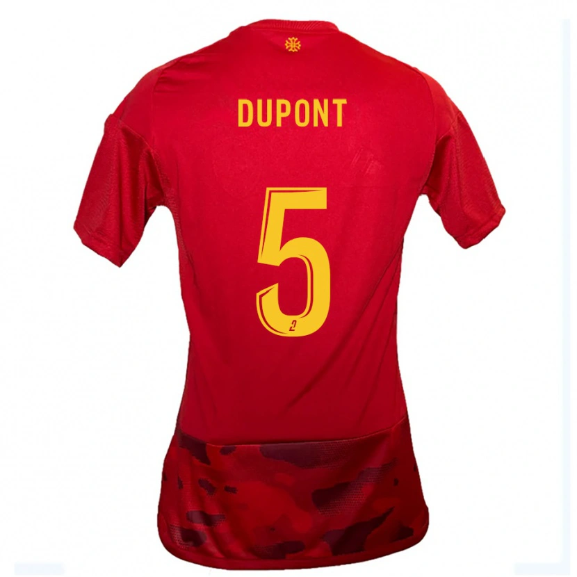 Danxen Women Baptiste Dupont #5 Red Yellow Home Jersey 2025/26 T-Shirt