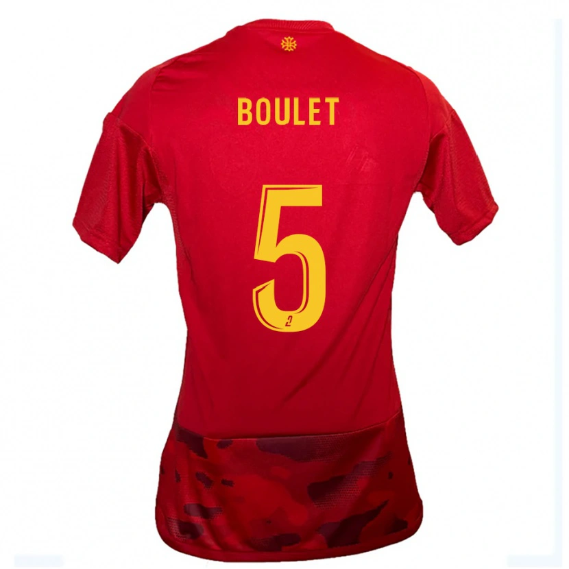Danxen Women Lucas Boulet #5 Red Yellow Home Jersey 2025/26 T-Shirt