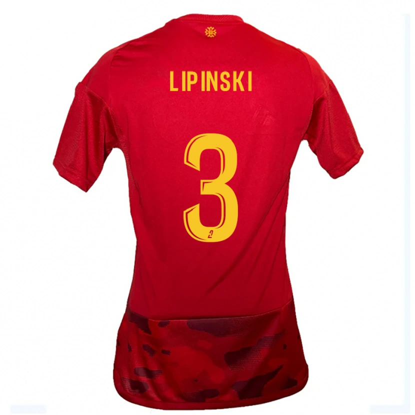 Danxen Women Raphaël Lipinski #3 Red Yellow Home Jersey 2025/26 T-Shirt