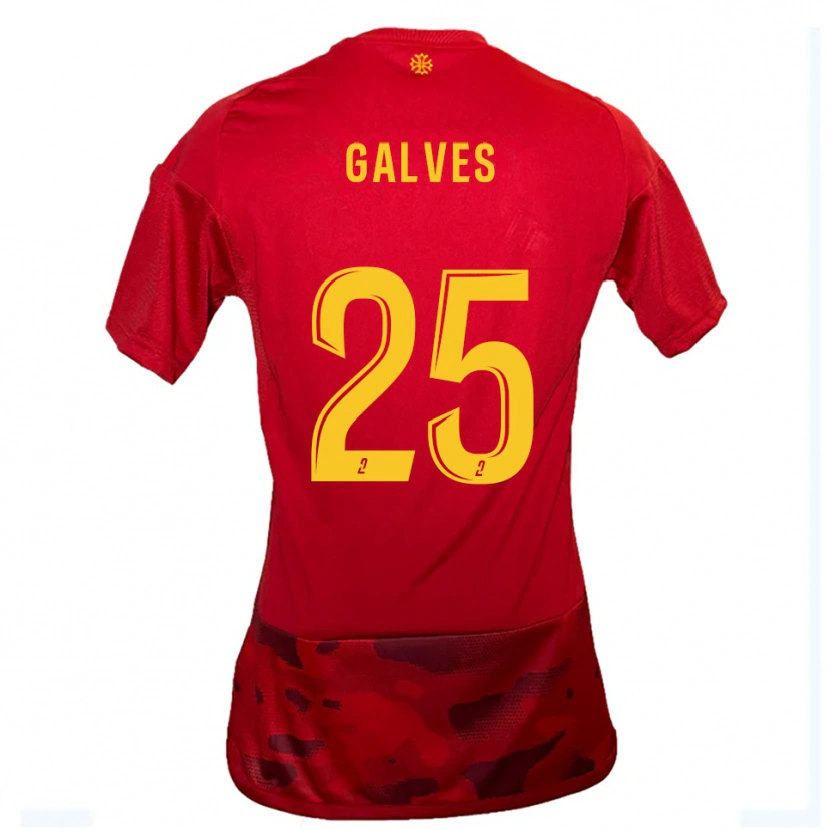 Danxen Women Nolan Galves #25 Red Yellow Home Jersey 2025/26 T-Shirt