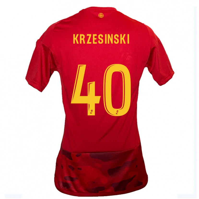 Danxen Women Clément Krzesinski #40 Red Yellow Home Jersey 2025/26 T-Shirt