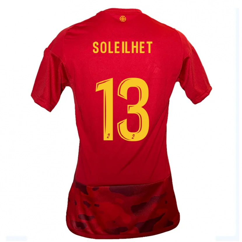 Danxen Women Alicia Soleilhet #13 Red Yellow Home Jersey 2025/26 T-Shirt