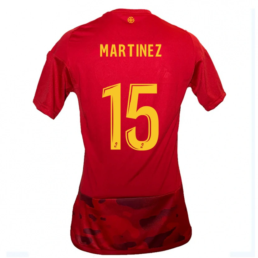 Danxen Women Jorys Martinez #15 Red Yellow Home Jersey 2025/26 T-Shirt