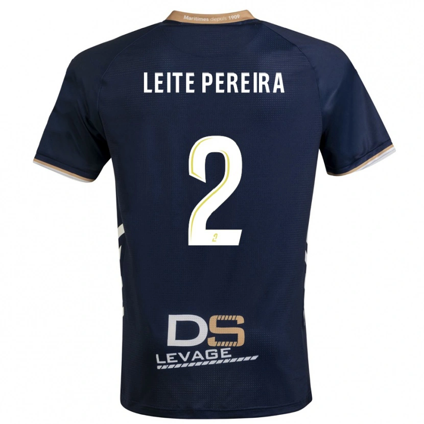 Danxen Women Matéo Leite Pereira #2 Navy Gold Home Jersey 2025/26 T-Shirt
