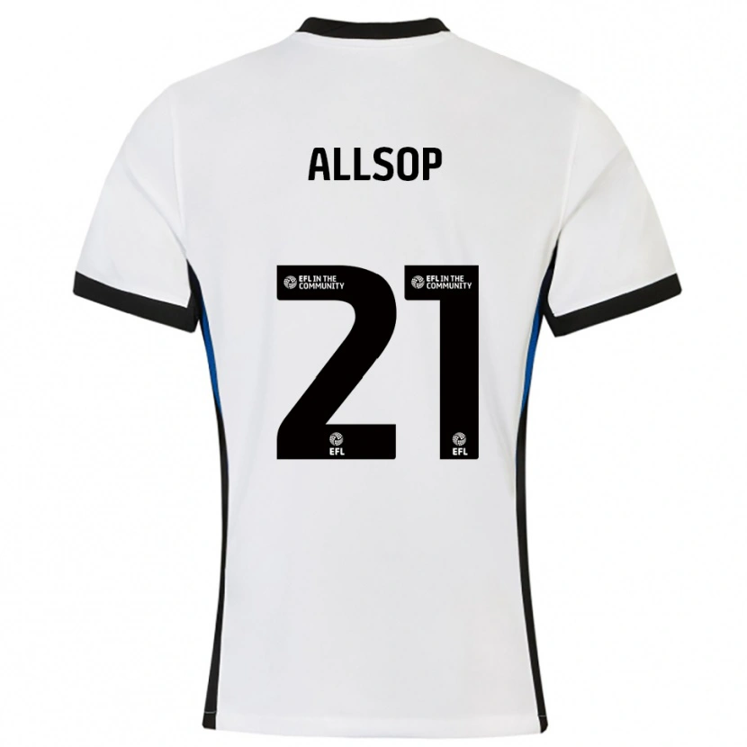 Danxen Women Ryan Allsop #21 White Blue Away Jersey 2025/26 T-Shirt