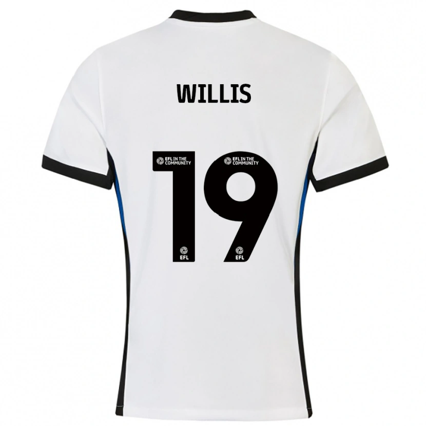 Danxen Women Zach Willis #19 White Blue Away Jersey 2025/26 T-Shirt