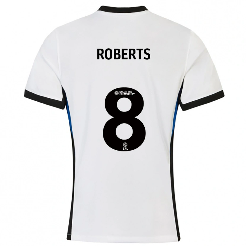 Danxen Women Tyler Roberts #8 White Blue Away Jersey 2025/26 T-Shirt