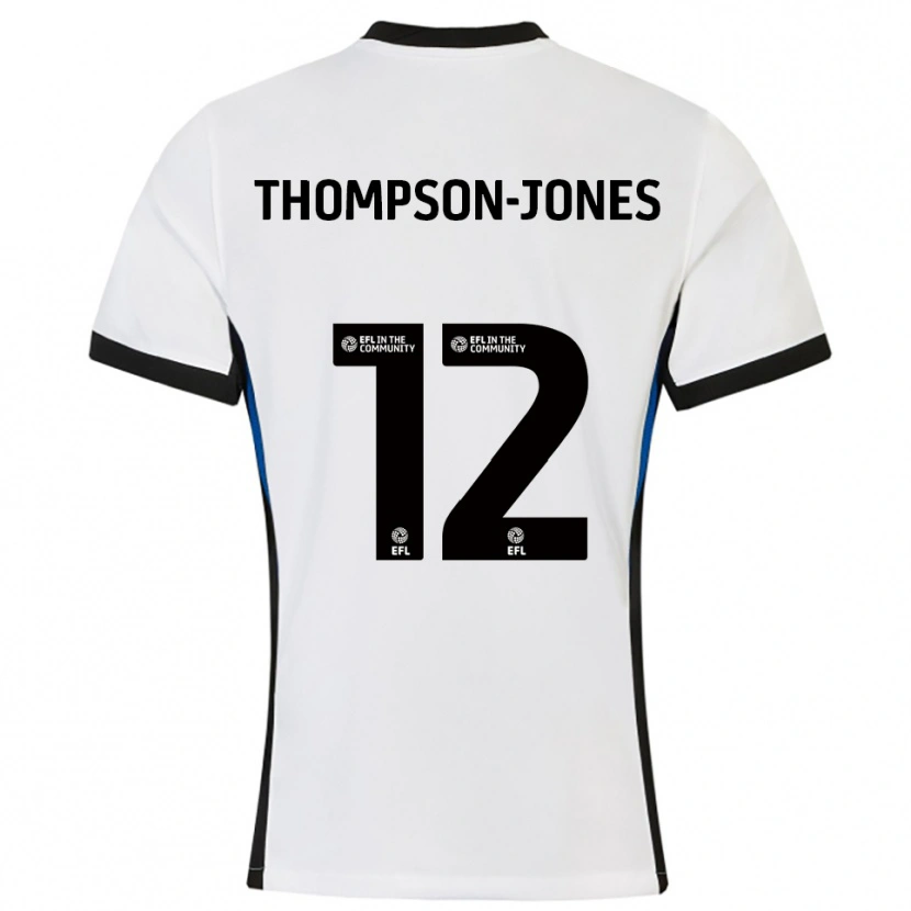 Danxen Women Riquelme Thompson-Jones #12 White Blue Away Jersey 2025/26 T-Shirt