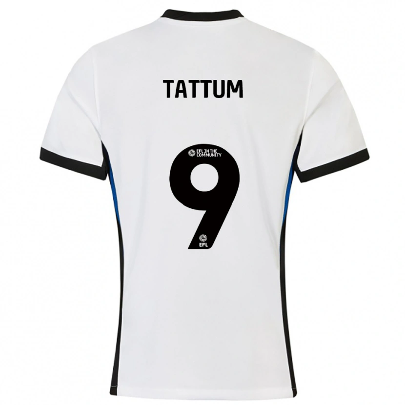 Danxen Women Frank Tattum #9 White Blue Away Jersey 2025/26 T-Shirt