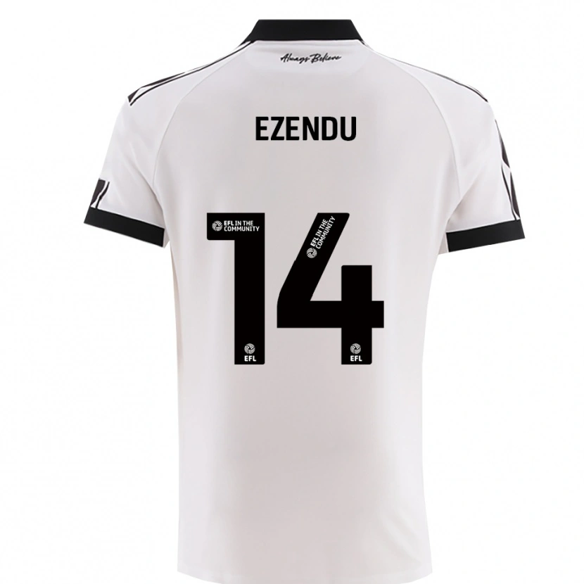 Danxen Women Daniel Ezendu #14 White Black Away Jersey 2025/26 T-Shirt