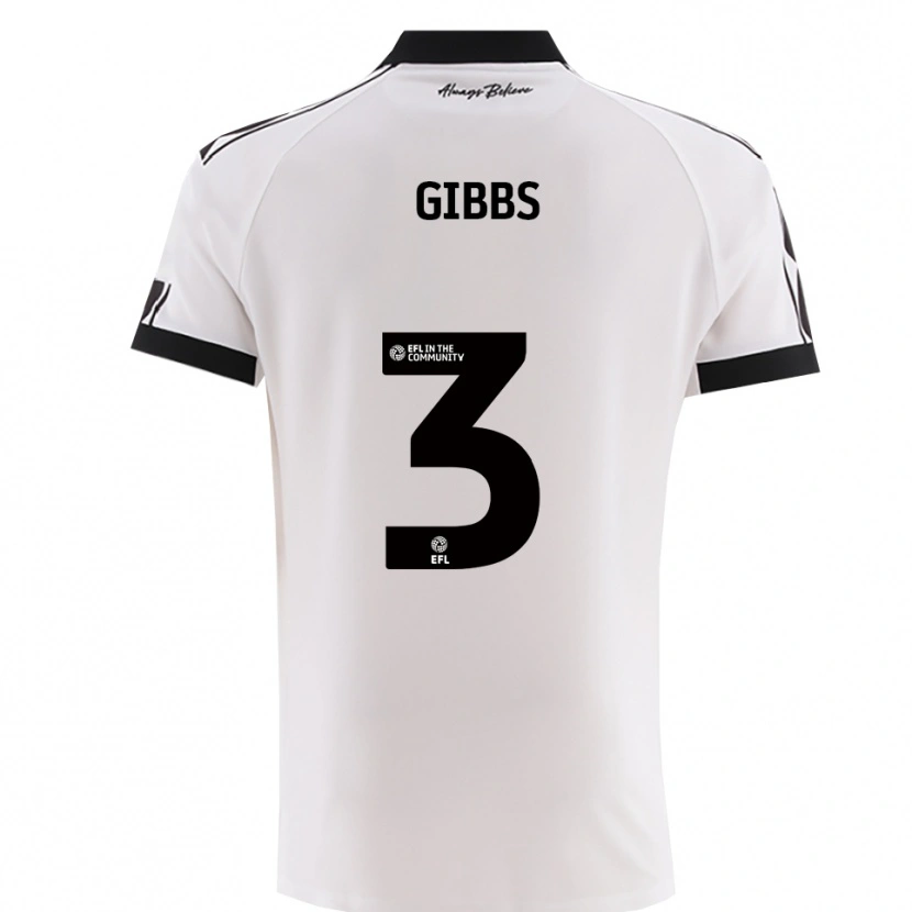 Danxen Women Tomos Gibbs #3 White Black Away Jersey 2025/26 T-Shirt