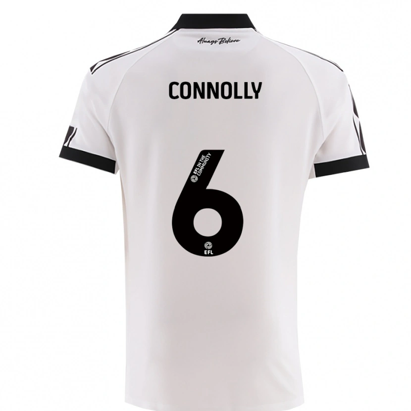 Danxen Women Megan Connolly #6 White Black Away Jersey 2025/26 T-Shirt