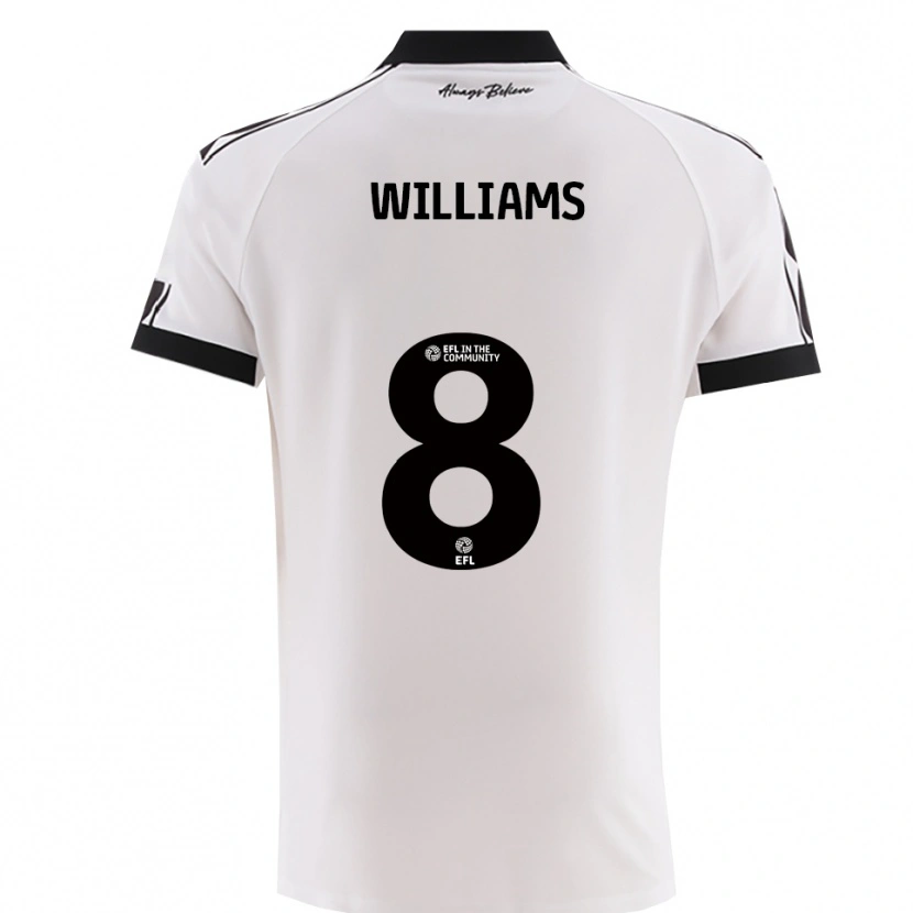 Danxen Women Joe Williams #8 White Black Away Jersey 2025/26 T-Shirt