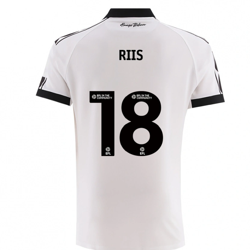 Danxen Women Emil Riis #18 White Black Away Jersey 2025/26 T-Shirt