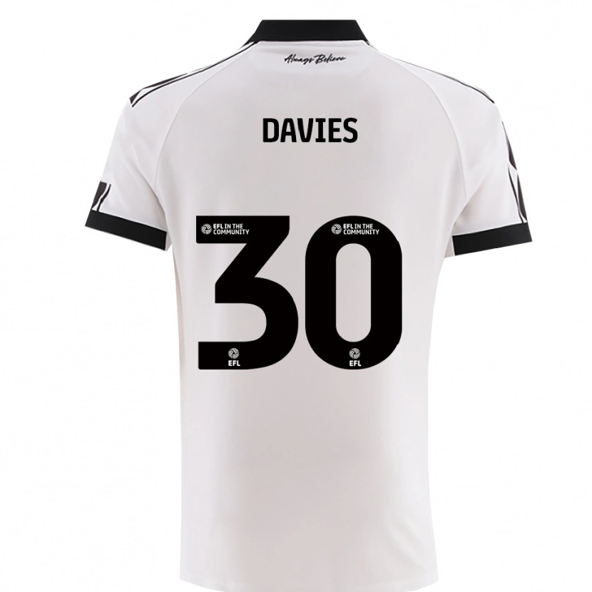 Danxen Women Yasmin Davies #30 White Black Away Jersey 2025/26 T-Shirt