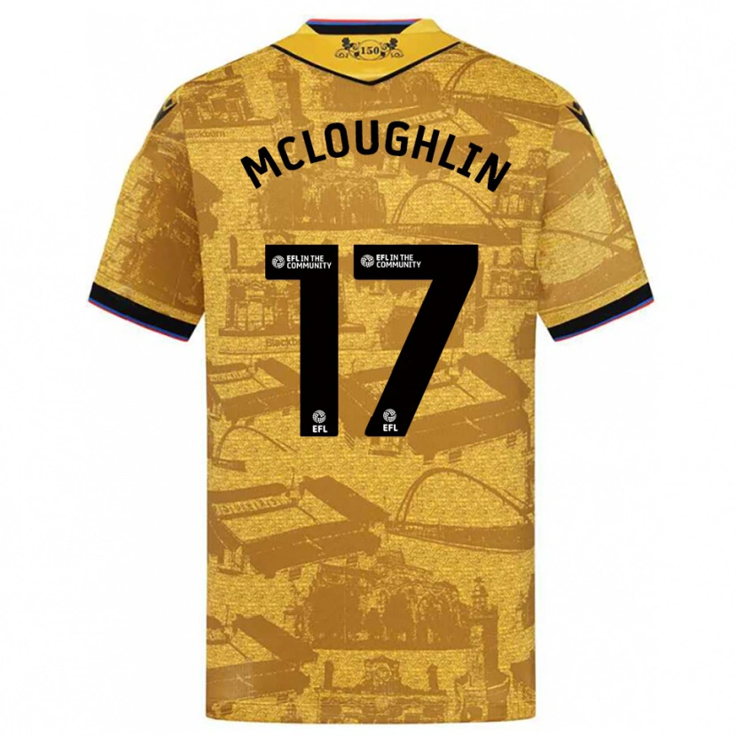 Danxen Women Sean Mcloughlin #17 Gold Black Away Jersey 2025/26 T-Shirt