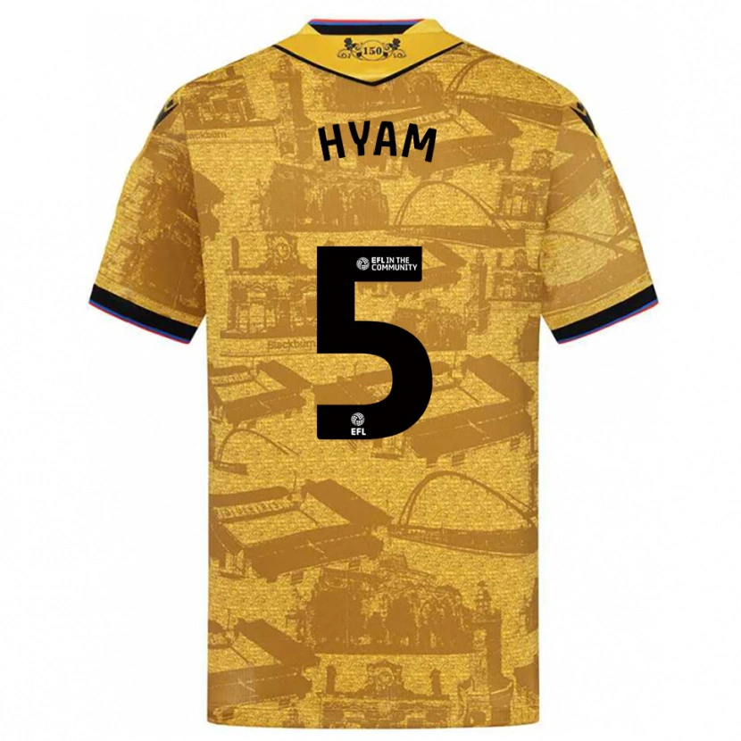 Danxen Women Dominic Hyam #5 Gold Black Away Jersey 2025/26 T-Shirt