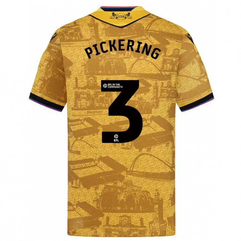 Danxen Women Harry Pickering #3 Gold Black Away Jersey 2025/26 T-Shirt