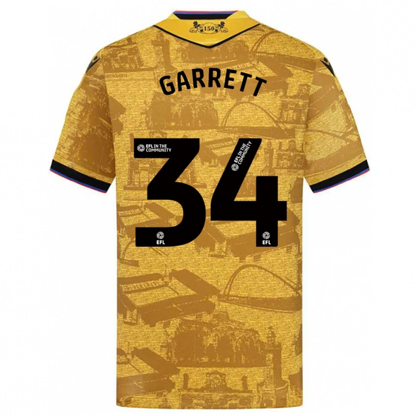 Danxen Women Jake Garrett #34 Gold Black Away Jersey 2025/26 T-Shirt