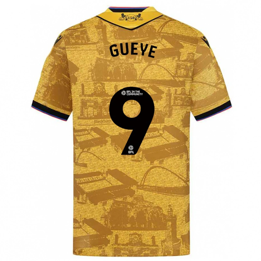 Danxen Women Makhtar Gueye #9 Gold Black Away Jersey 2025/26 T-Shirt