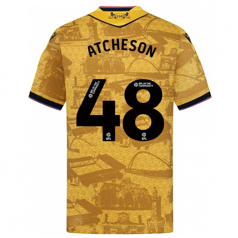 Danxen Women Tom Atcheson #48 Gold Black Away Jersey 2025/26 T-Shirt