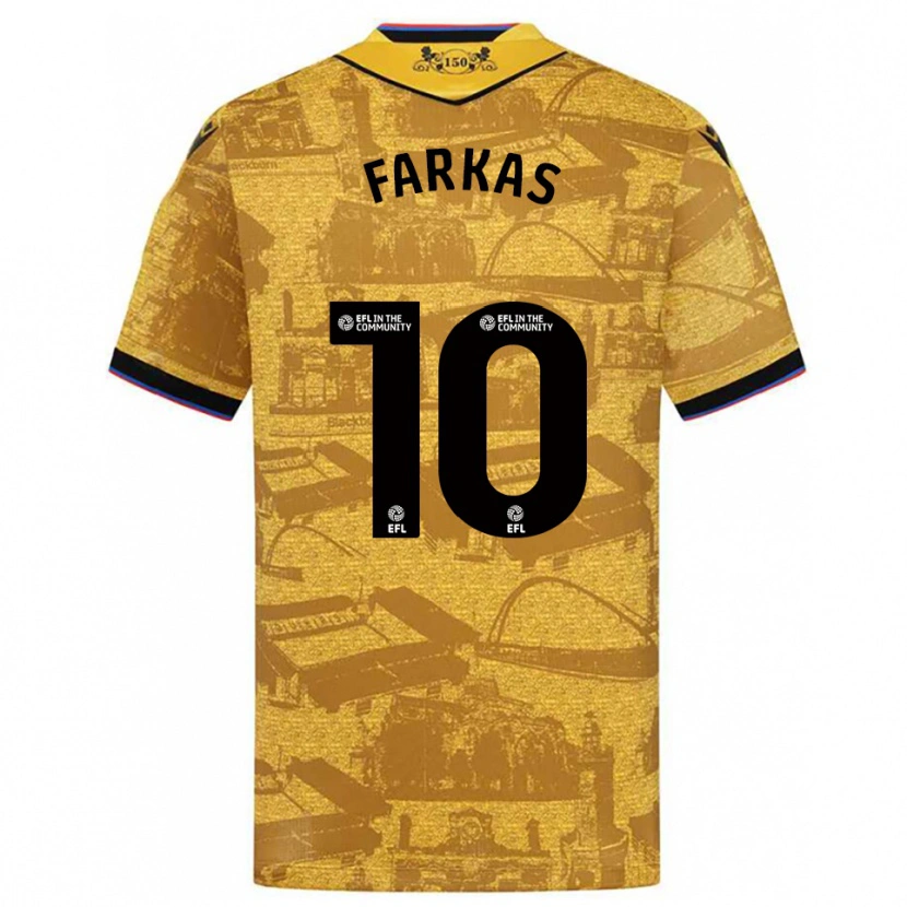 Danxen Women Patrik Farkas #10 Gold Black Away Jersey 2025/26 T-Shirt
