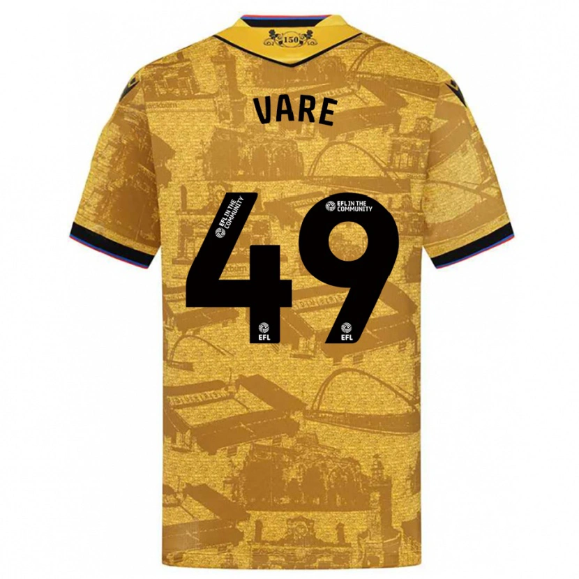 Danxen Women Frank Vare #49 Gold Black Away Jersey 2025/26 T-Shirt
