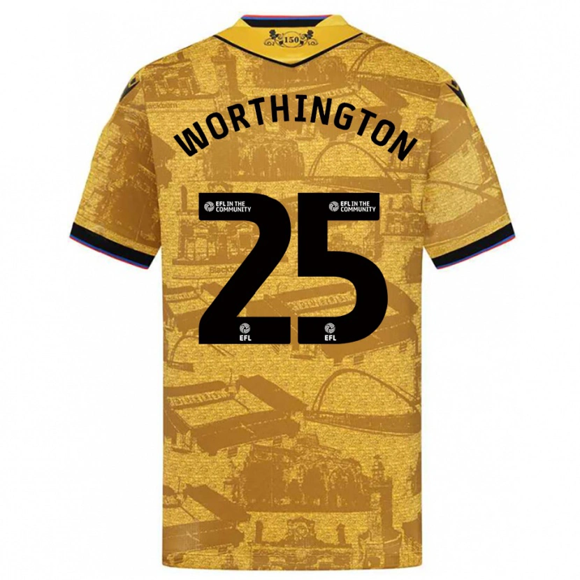 Danxen Women Nicola Worthington #25 Gold Black Away Jersey 2025/26 T-Shirt