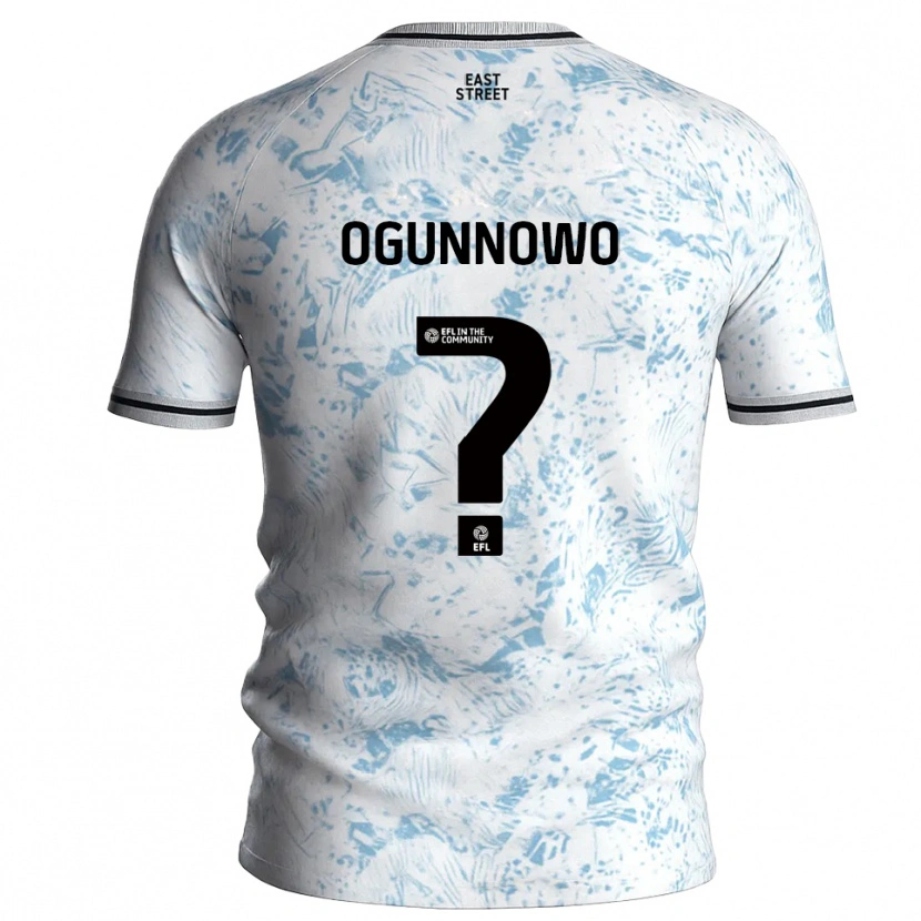 Danxen Women Joshua Ogunnowo #0 White Sky Blue Away Jersey 2025/26 T-Shirt
