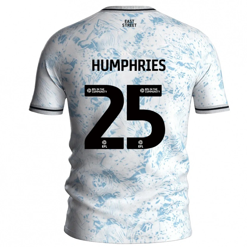 Danxen Women Greta Humphries #25 White Sky Blue Away Jersey 2025/26 T-Shirt