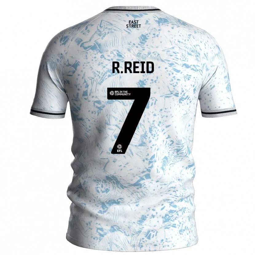 Danxen Women Reuben Reid #7 White Sky Blue Away Jersey 2025/26 T-Shirt
