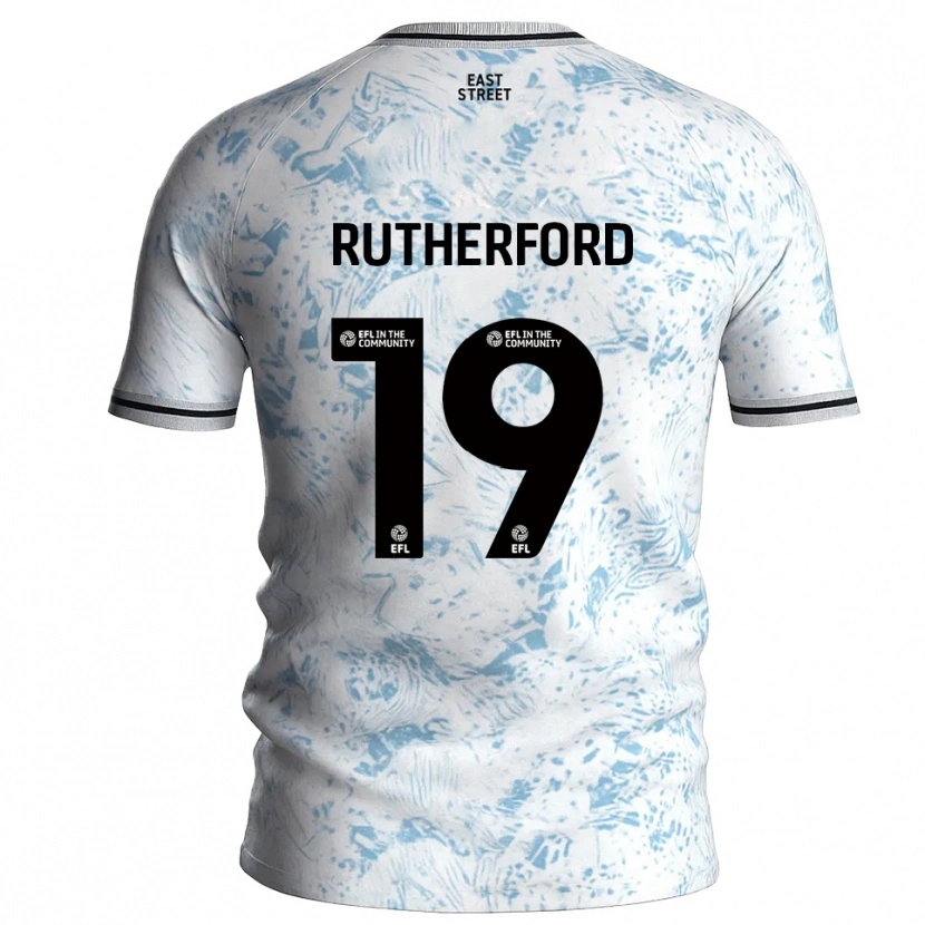 Danxen Women Ella Rutherford #19 White Sky Blue Away Jersey 2025/26 T-Shirt