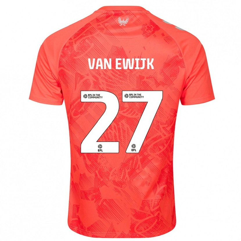 Danxen Women Milan Van Ewijk #27 Orange White Away Jersey 2025/26 T-Shirt