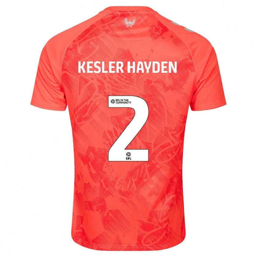 Danxen Women Kaine Kesler-Hayden #2 Orange White Away Jersey 2025/26 T-Shirt
