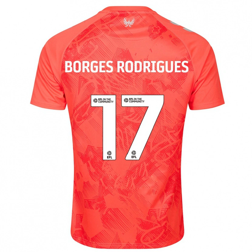 Danxen Women Raphael Borges Rodrigues #17 Orange White Away Jersey 2025/26 T-Shirt