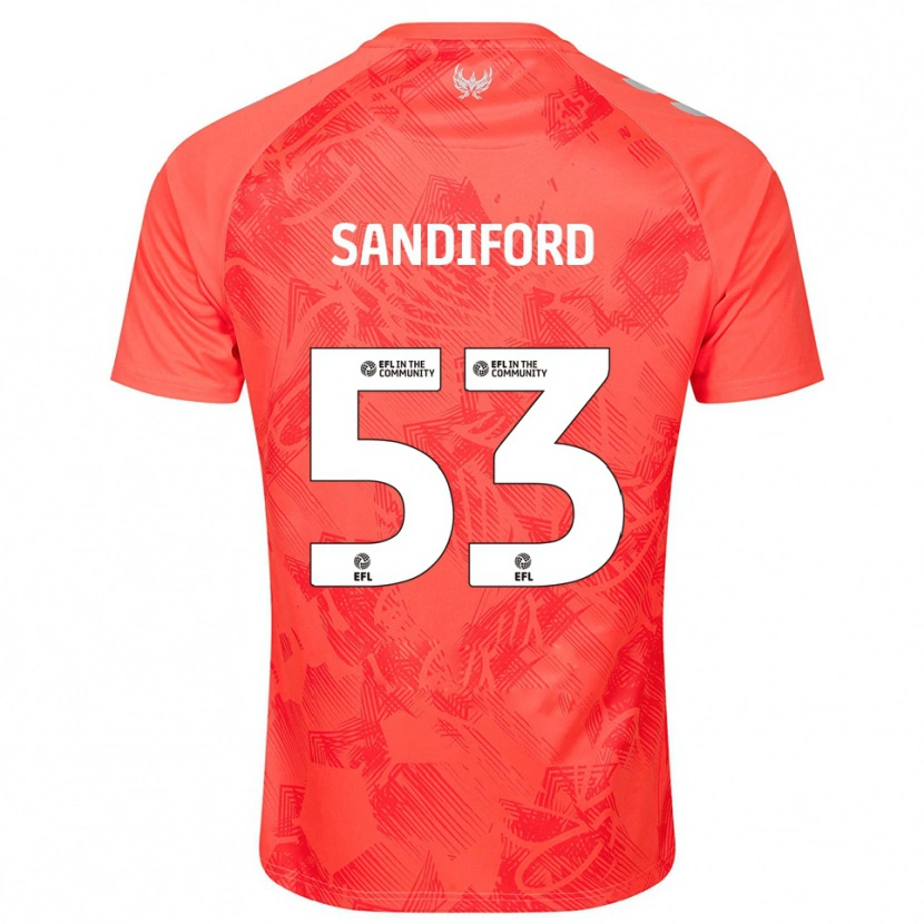Danxen Women Greg Sandiford #53 Orange White Away Jersey 2025/26 T-Shirt