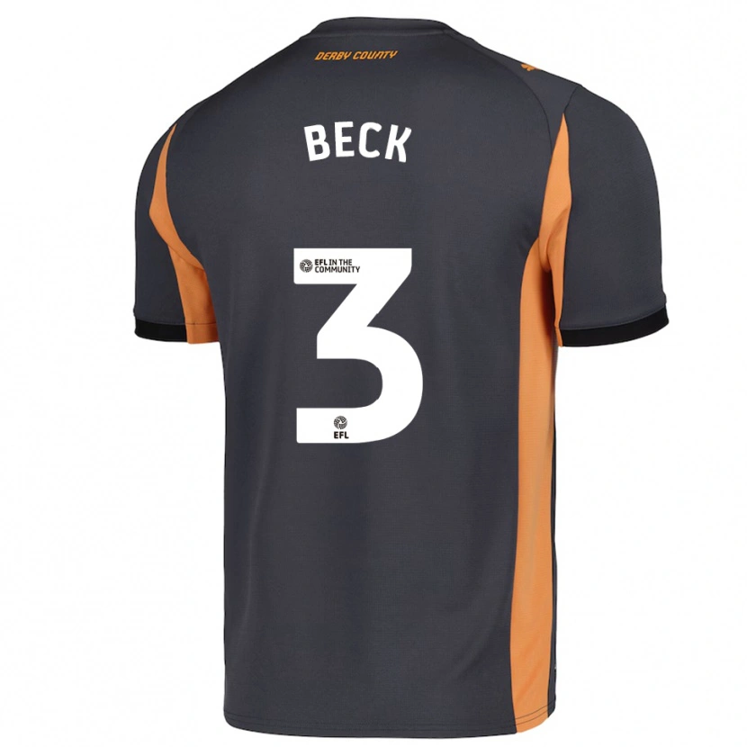 Danxen Women Owen Beck #3 Gray Orange Black Away Jersey 2025/26 T-Shirt