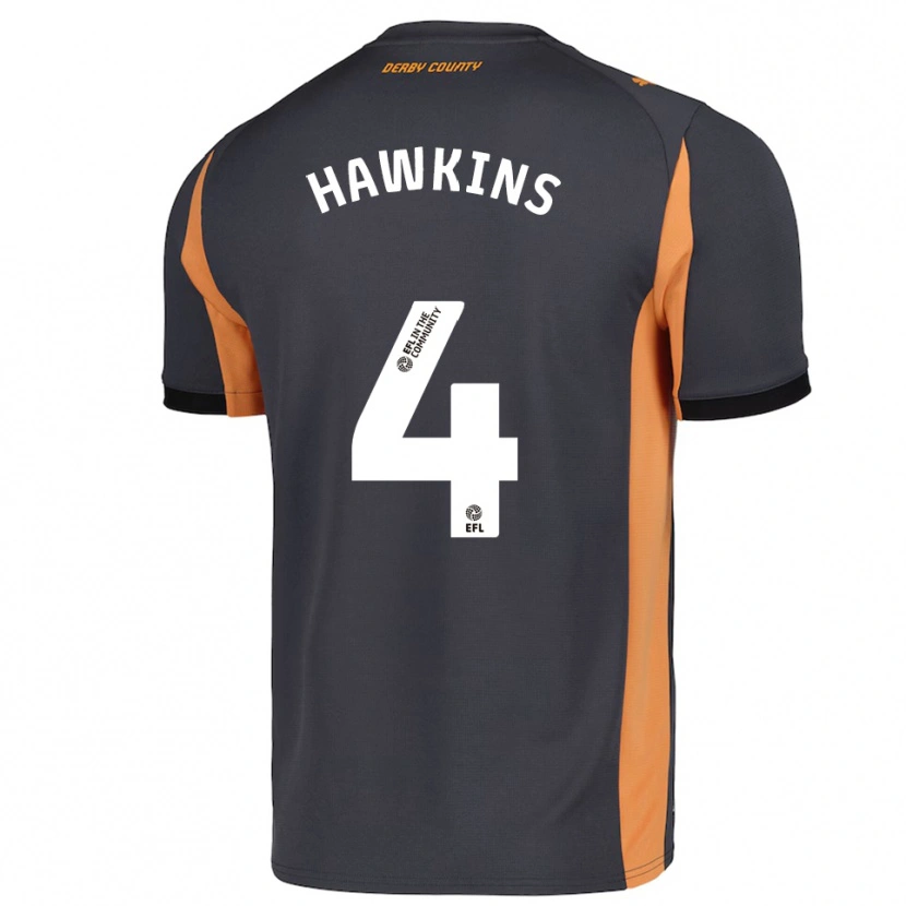 Danxen Women Harry Hawkins #4 Gray Orange Black Away Jersey 2025/26 T-Shirt