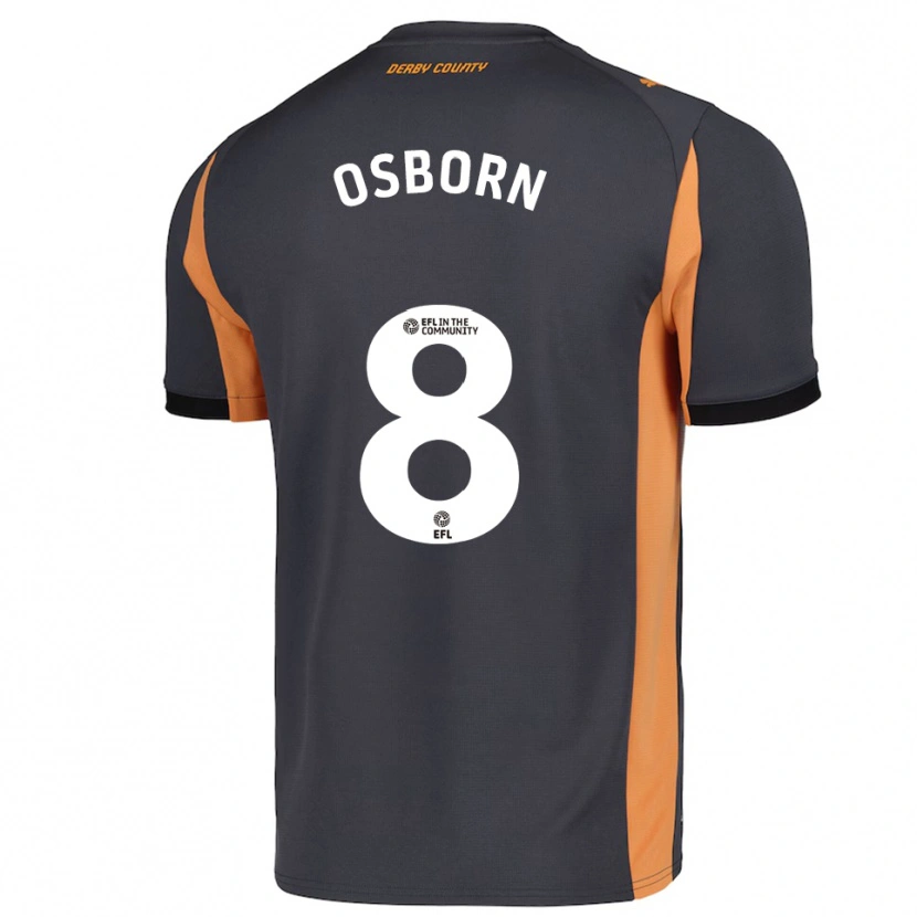 Danxen Women Ben Osborn #8 Gray Orange Black Away Jersey 2025/26 T-Shirt
