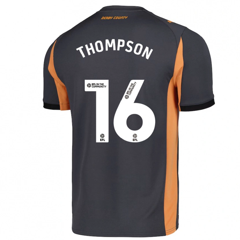 Danxen Women Liam Thompson #16 Gray Orange Black Away Jersey 2025/26 T-Shirt