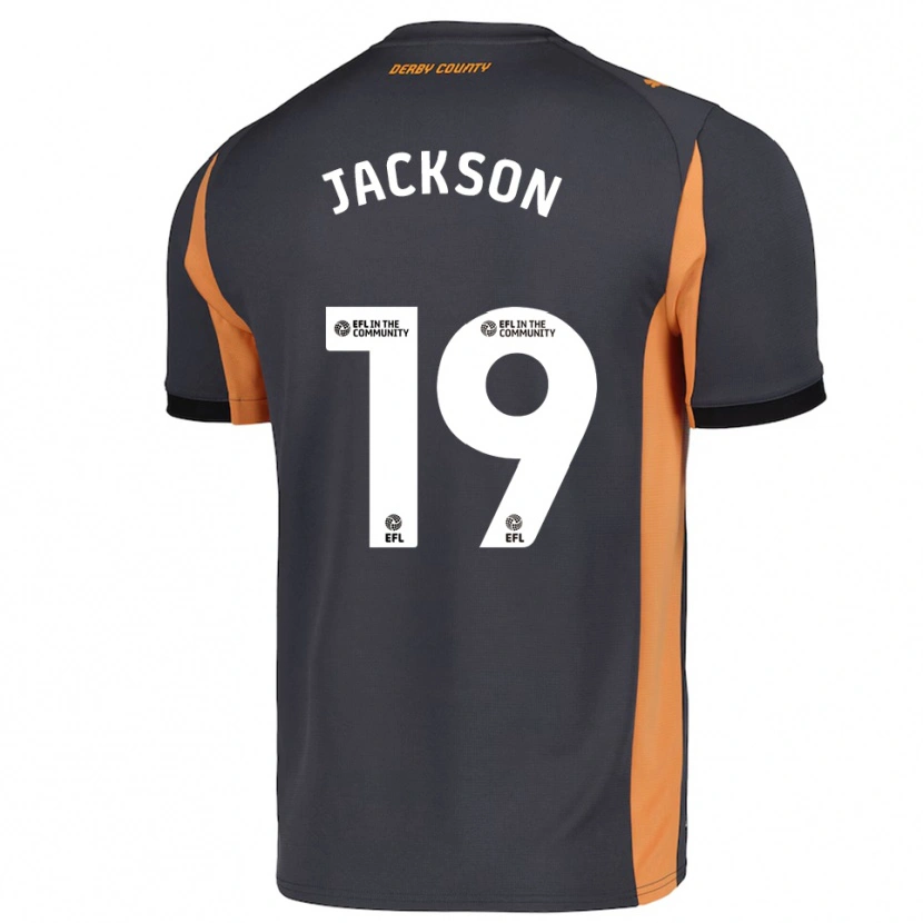 Danxen Women Kayden Jackson #19 Gray Orange Black Away Jersey 2025/26 T-Shirt