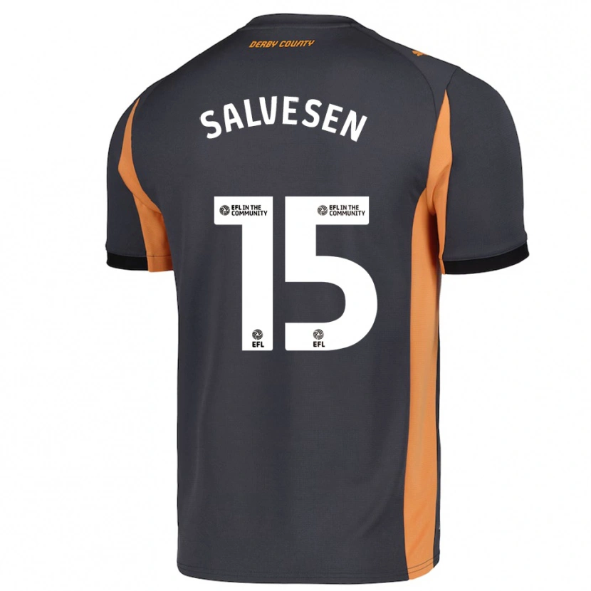 Danxen Women Lars-Jørgen Salvesen #15 Gray Orange Black Away Jersey 2025/26 T-Shirt