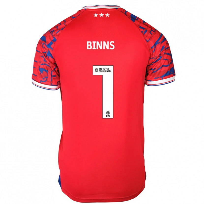 Danxen Women Charlie Binns #1 Red Blue Away Jersey 2025/26 T-Shirt