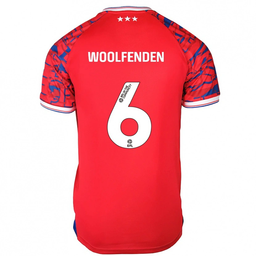 Danxen Women Luke Woolfenden #6 Red Blue Away Jersey 2025/26 T-Shirt