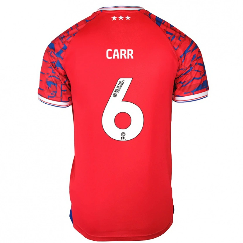 Danxen Women Ryan Carr #6 Red Blue Away Jersey 2025/26 T-Shirt