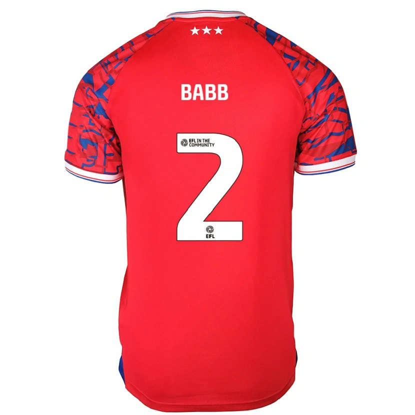 Danxen Women Daniel Babb #2 Red Blue Away Jersey 2025/26 T-Shirt
