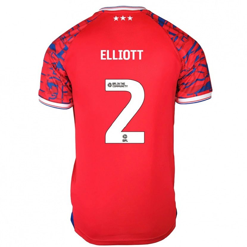 Danxen Women Leon Elliott #2 Red Blue Away Jersey 2025/26 T-Shirt