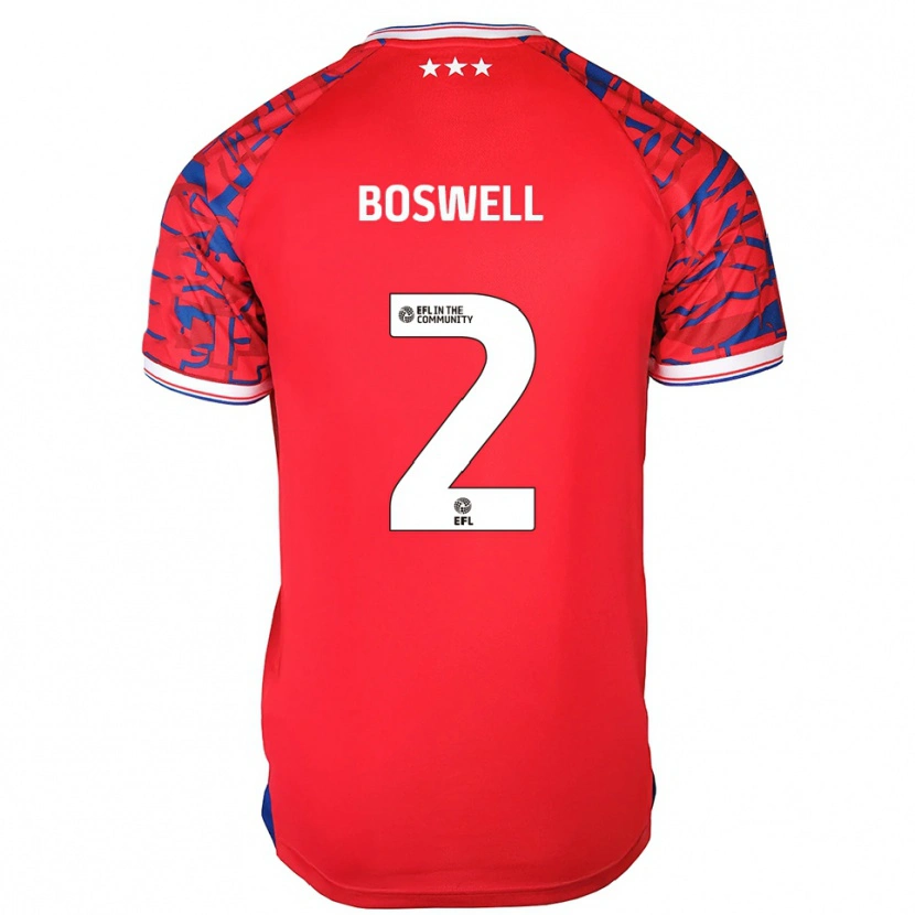 Danxen Women Maria Boswell #2 Red Blue Away Jersey 2025/26 T-Shirt