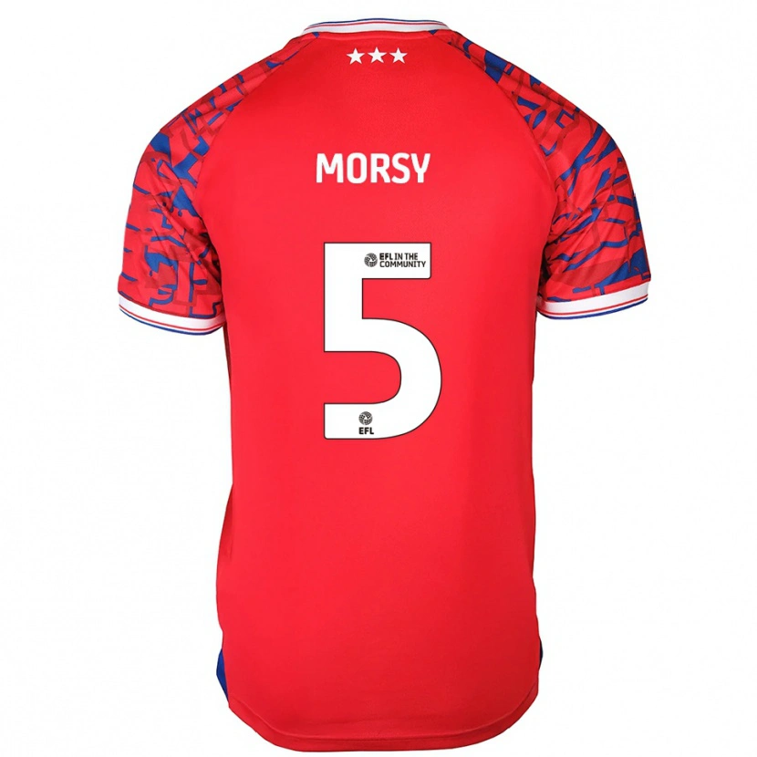 Danxen Women Samy Morsy #5 Red Blue Away Jersey 2025/26 T-Shirt